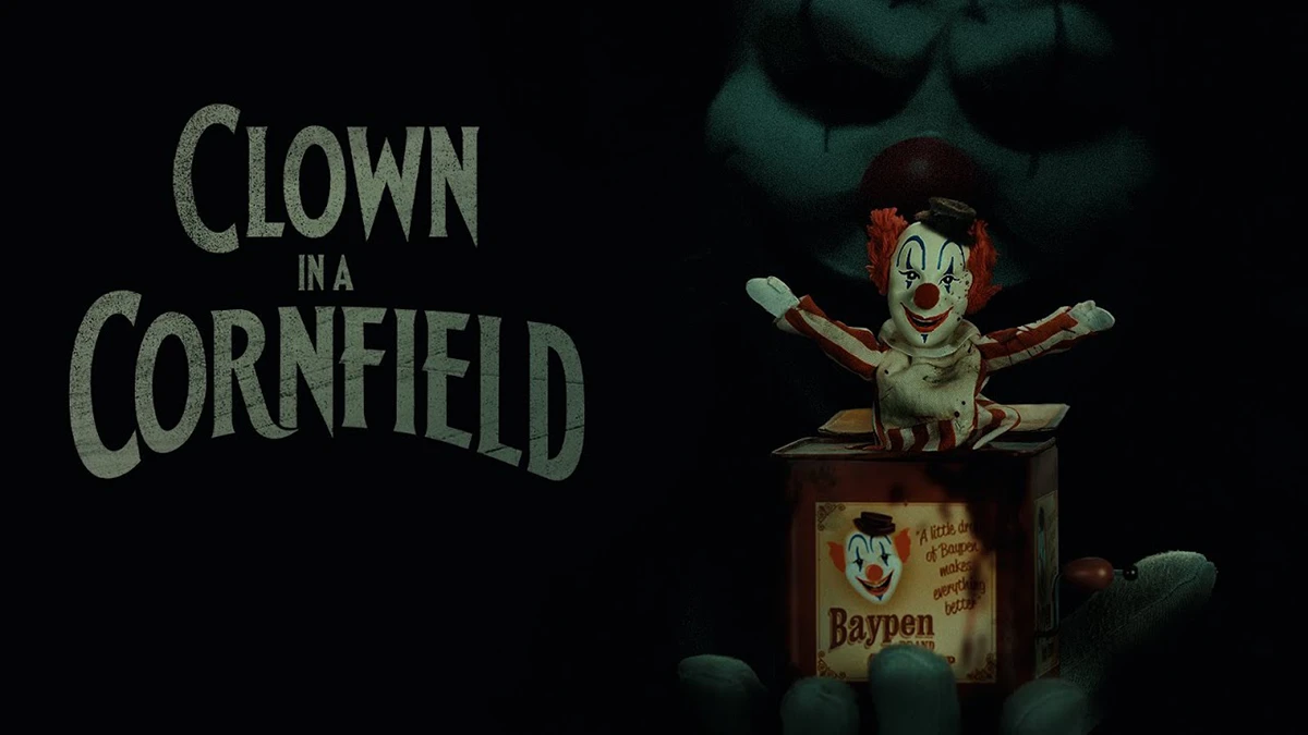 Clown in a Cornfield 2025 poster